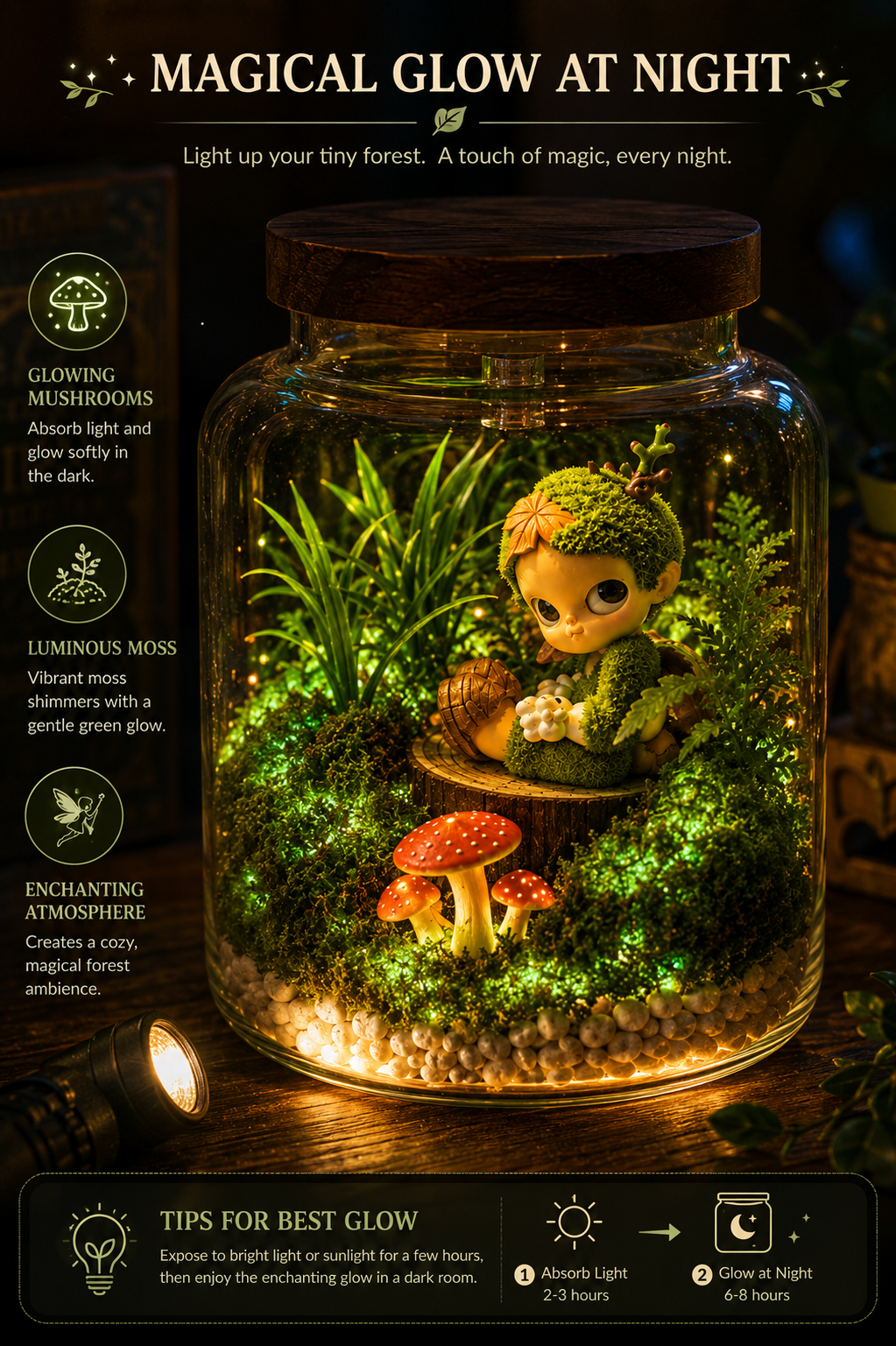 Gazi Scene Glass Bottle Terrarium – Doluchi