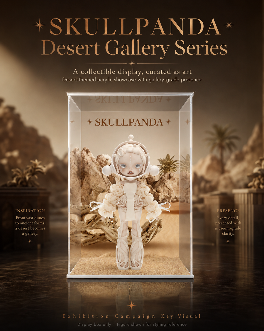 Desert Scene Acrylic Display Box | Printed Scene Backdrop | Collector Gift Box