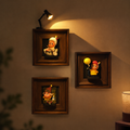 Wooden Shadow Box Display Frame | Figurine Picture Frame Wall Art | Single Figure Wall Display