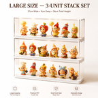 Anti-Tip Stackable Acrylic Display Case side view – Doluchi