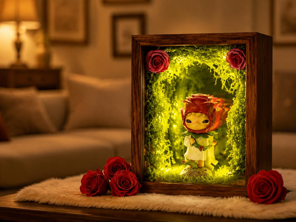 Fairy Forest LED Shadow Box side view – Doluchi