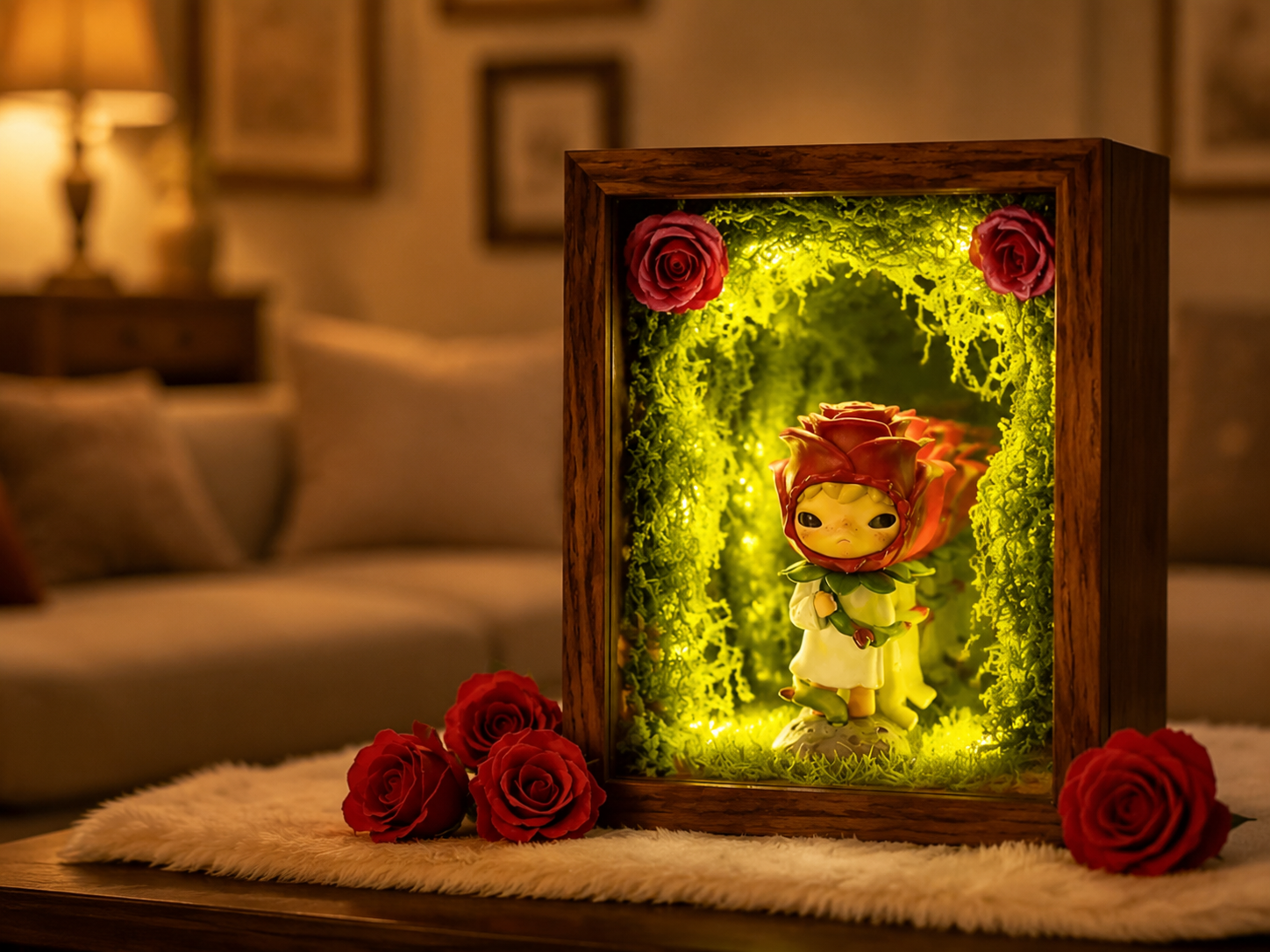 Fairy Forest LED Shadow Box side view – Doluchi