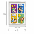 Handmade Clay Weather Mood Shadow Box | 3D Layered Wall Art Frame | Cute Figurine Display Decor Gift