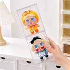 Clear Acrylic Plush Display Case | Stackable Doll Showcase Box | Dustproof Figure Storage Display