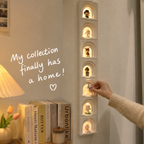 Tall Arched Niche LED Display Shelf | 8-Tier Corner-Wrap Figure Showcase | Vertical Wall-Mounted Collection Decor