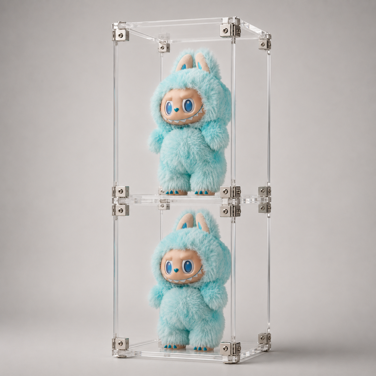 Stackable Acrylic Display Case Cube | Clear Blind Box Figure Showcase | Magnetic Dustproof Collection Box