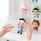Clear Acrylic Plush Display Case | Stackable Doll Showcase Box | Dustproof Figure Storage Display
