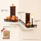 Corner Staircase Wall Display Shelf | Fairytale Banister Figure Shelf | Blind Box Corner Showcase Decor