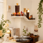 Corner Staircase Wall Display Shelf | Fairytale Banister Figure Shelf | Blind Box Corner Showcase Decor