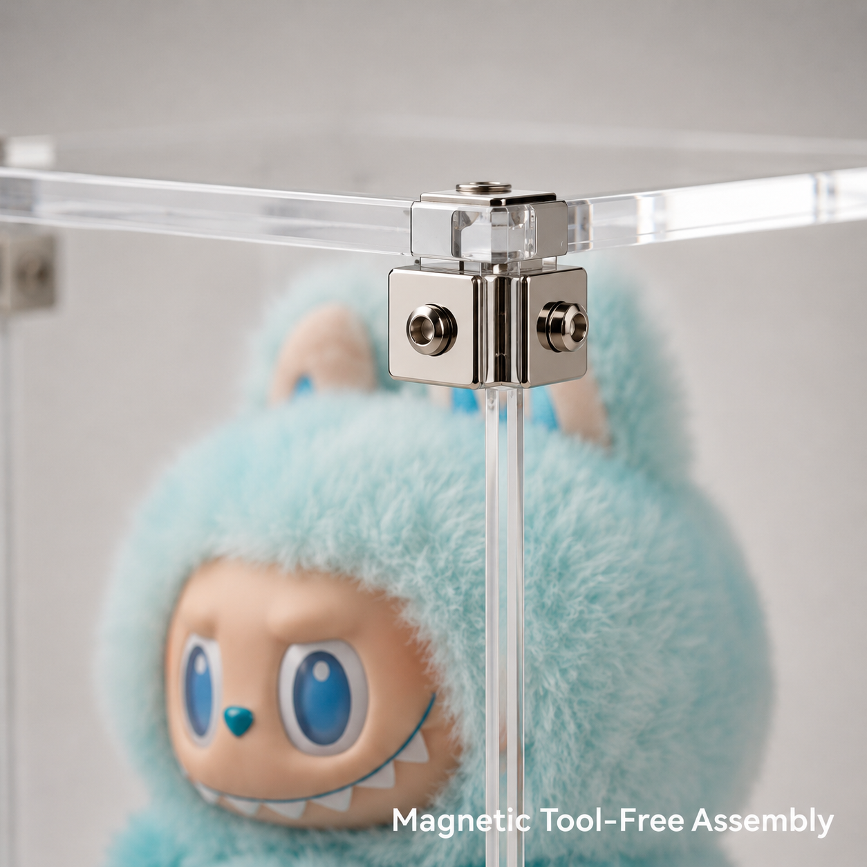 Stackable Acrylic Display Case Cube | Clear Blind Box Figure Showcase | Magnetic Dustproof Collection Box
