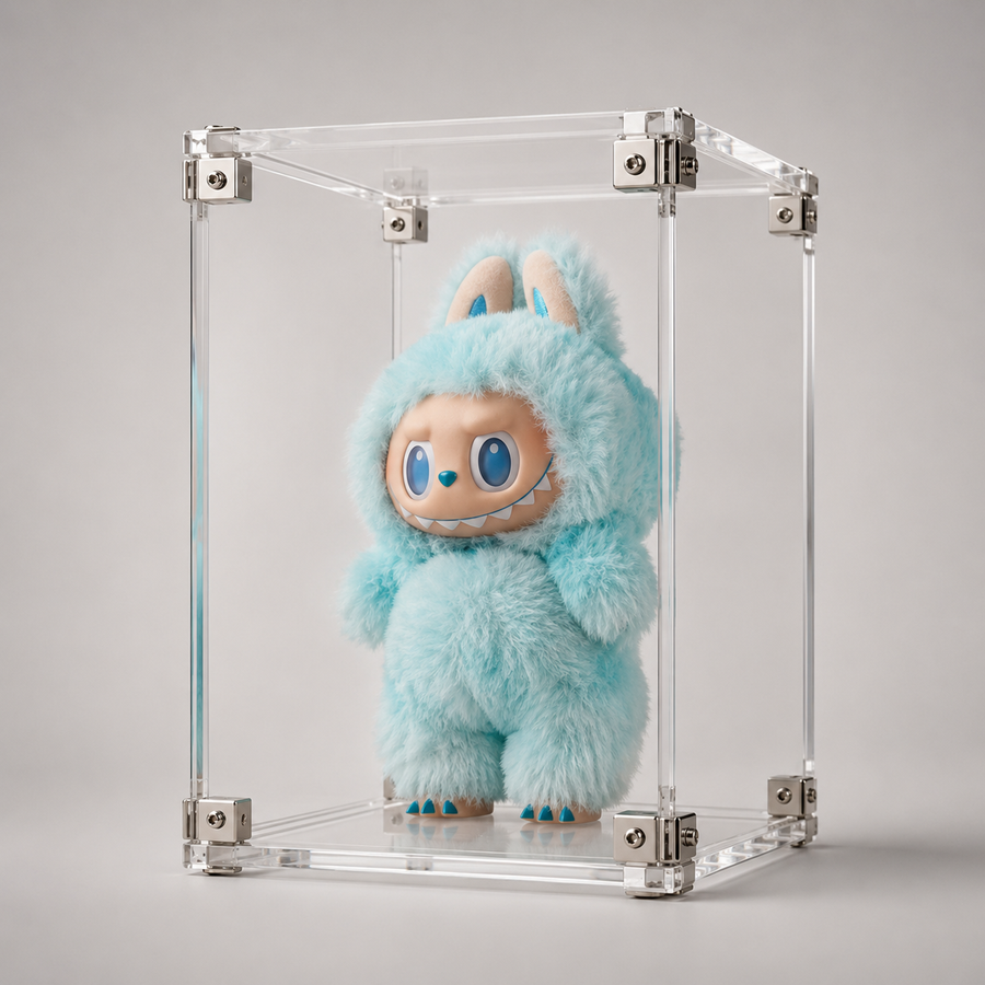 Stackable Acrylic Display Case Cube | Clear Blind Box Figure Showcase | Magnetic Dustproof Collection Box