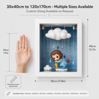 LED Rain Cloud Shadow Box Night Light | Glowing Cloud Figure Display Frame | Cozy USB Desk Lamp Decor