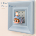 Blue Wall-Mounted Shadow Box Frame | Mini Figure Display Niche | Cute Deep Picture Frame Decor