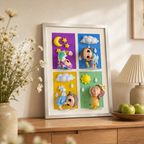 Handmade Clay Weather Mood Shadow Box | 3D Layered Wall Art Frame | Cute Figurine Display Decor Gift