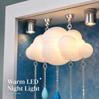 LED Rain Cloud Shadow Box Night Light | Glowing Cloud Figure Display Frame | Cozy USB Desk Lamp Decor