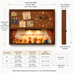 Silent Wall Clock Display Shadow Box | Figure Diorama + Motion LED Light | Meter Box Cover Decor