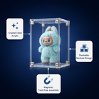 Stackable Acrylic Display Case Cube | Clear Blind Box Figure Showcase | Magnetic Dustproof Collection Box