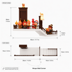 Corner Staircase Wall Display Shelf | Fairytale Banister Figure Shelf | Blind Box Corner Showcase Decor