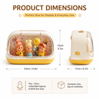 Figure Display Tissue Box Holder | Clear Window Collectible Showcase | Cute Desk Tissue Cover Decor